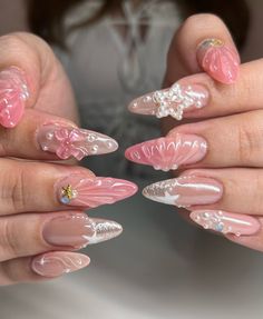 Theme Nails, Seashell Nails, Aesthetic Nail, Tiktok Ideas, Nails Today, Mermaid Nails