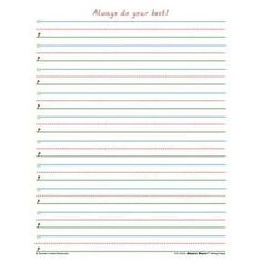 a lined paper with lines that say always do your best