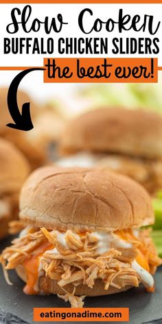 slow cooker buffalo chicken sliders the best ever