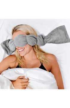 Find some blissful shuteye under this lightly weighted, supersoft-fleece sleep mask designed to alleviate stress and anxiety. 3 1/2" x 28 1/2" 100% cotton Machine wash, tumble dry Imported Weighted Sleep Mask, Side Sleeping, Eye Pillows, Weighted Blanket, Restful Sleep, Deep Sleep, Beauty Treatments, Sleep Mask, Migraine