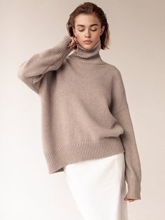 SkuCY-!111934MaterialCovering Yarn , Knitting StyleLoose , Long Sleeves FeatureSolid Color NecklineHigh-neck OccasionCasual , Simple SeasonsAutumn , Winter TypeSweater Tops ColorBLUE,WHITE,GREEN,KHAKI,YELLOW,FUSCHIA,DEEP GRAY,LOTUS PINK,LIGHT GRAY,LIGHT APRICOTSizeS,M,L Please consult the size chart we provide for this item's measurements to help you decide which size to buy.Please note: There may be 1-3cm differ due to manual measurement.CMINCHBustShoulderSleeveTop LengthS116605161-65M120615262 Neutral Knitted Winter Tops, Neutral Knitted Tops For Winter, Knitted Neutral Tops For Winter, American Sweater, Loose Knitwear, Green Turtleneck Sweater, Green Turtleneck, Winter Typ, Oversized Turtleneck Sweater