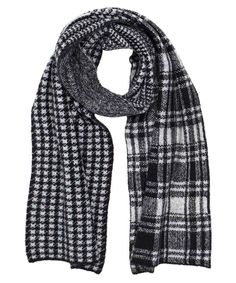 The Mixed Plaid Scarf (ECO546) by Echo Designs is the perfect style for those who cannot decide between plaid and houndstooth. Not only will this cozy soft scarf keep you warm, but you'll always be on trend. Try the Mixed Plaid Scarf for a fashionable look and a versatile design. Black & White Argyle Scarf, The Memory Police, Winter Outfits Scarf, Trendy Winter Fits, Elegant Winter Dress, Scarf For Winter, Family Clothes, Perfect Winter Outfit, Winter Outfits Aesthetic