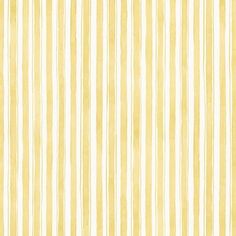 a yellow and white striped wallpaper with vertical stripes