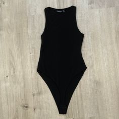 New Boohoo Black Tight Tank Bodysuit. Never Worn. No Imperfections. Button Bottom Tank Bodysuit, Black Tan, Tights, Size 2, Im Not Perfect, Womens Tops, Women Shopping, Black, Color