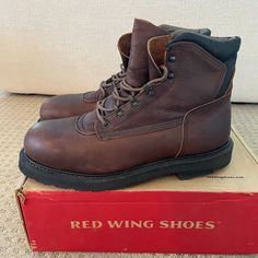 Red Wing 2263 Comfortforce Boots Men Us 10 E Brown Leather Steel Toe Eh Work New Please View Pictures For Measurements. Please View And Zoom In On All Of The Pictures As They Are Part Of The Description. (See Measurements To Assure Proper Fit) We Have A Huge Selection Of New And Preowned Items And We List New Items Daily, So Please Click The "Save Seller" Button So You Can Be Updated With Our New Listed Items. Thanks For The Support! All Used Clothing Are Cleaned And Laundered That Meets Ebay Po Thanks For The Support, Red Wing Shoes, Wing Shoes, View Pictures, Red Wing, Red Wings, Used Clothing, Boots Men, New Items