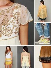 Le Printemps en Jaune on Free People Bohemian Fashion, Bohemian Clothes, Boho Women, Boho Clothing, Boho Outfits, One Shoulder Blouse, Buy Now