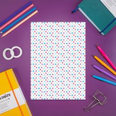 colorful stationery with scissors, pencils and paper