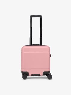 CALPAK Hue Mini Carry-On Luggage in mauve pink; LHU1014-MAUVE Functional Pink Luggage With Sleeve, Pink Luggage With Sleeve For Business Trips, Pink Functional Rectangular Luggage, Pink Rectangular Functional Luggage, Modern Pink Luggage With Sleeve, Modern Hard Shell Luggage With Sleeve, Hard Shell Case With Luggage Sleeve, Modern Hard Shell Rectangular Case, Modern Rectangular Hard Shell Cases