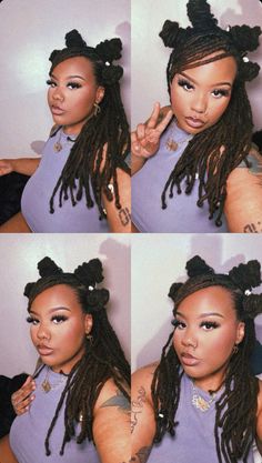 Loc Versatility, Dreads Short Hair, Loc Ideas, Dread Styles, Curly Fro, Loc Hairstyles, Beautiful Locs, Beautiful Black Hair, Big Box Braids Hairstyles