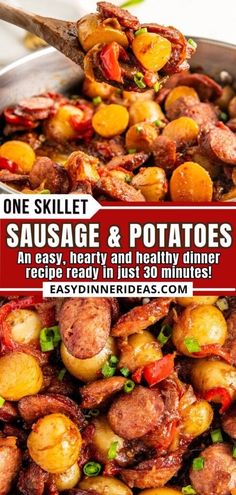 one skillet sausage and potato dinner is ready in just 30 minutes it's easy to make