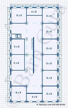 the floor plan for an office building, with three floors and one room on each side