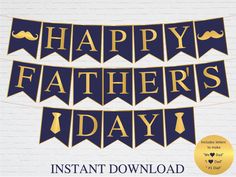 happy father's day banner with mustaches on it