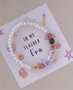 a bracelet that says i'm my teacherfraa on it