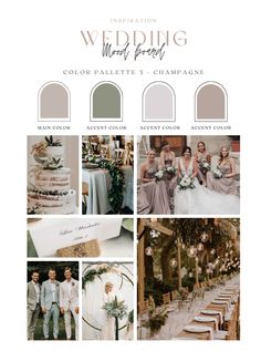 wedding color palettes for the bride and groom