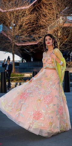 "Embroidered netted lehanga and crop top Fabric: Net and silk Product type : Lehanga choli Design : Embroidery work with beads and silver thread on blouse and lehanga Net dupatta  Size : M (Bust size 38\") Lehanga waist: 34\" with a drawstring Lehanga length: 45\"" Net Crop Top, Choli Design, Crop Top Lehenga, Crop Top Designs, Choli Designs, Design Embroidery, Net Dupatta, Embroidery Work, Top Fabric