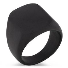 Elegant and clean signet ring for women and men. • made out of stainless steel • matte black ionplated finishing Man Gear, Premium Jewelry, Anchor Pendant, Wood Bracelet, Jewelry And Accessories, Rose Gold Necklace, Gold Pendant Necklace, Ring For Women, Antique Rings