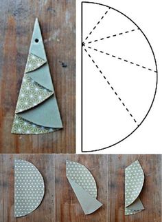 how to make a paper christmas tree ornament with step by step instructions and pictures