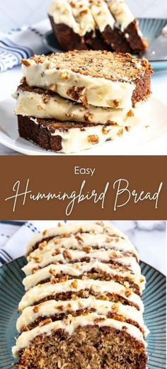 Easy Hummingbird Bread: Authentic Southern Taste, Quick Prep Hummingbird Bread With Cinnamon Cream Cheese Frosting, Birthday Bread Ideas, Hummingbird Bundt Cake Southern Living, Sweet Bread Loaves, Easy Flavored Bread Recipes, Hummingbird Bread With Cream Cheese, Ideas For Bananas, Christmas Quick Bread Recipes, Christmas Quick Breads Holiday Gifts