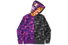 Purple Bape Hoodie, Grey Bape Hoodie, Bape Shark Hoodie, Bape Shark, Hypebeast Fashion, Bape Hoodie, Shark Hoodie, Hoodie Purple, Tiger Shark