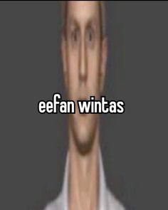 an image of a man with the words eefran wittass on it