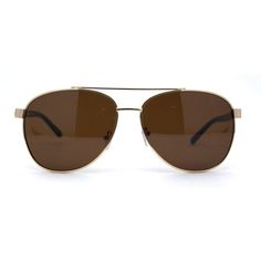 90s classic men's elegant chic luxury metal rim European fashion sunglasses. (a354) Size: 5 9/16" (141mm) x 2" (50mm).  Color: Gold.  Gender: male.  Age Group: adult. Brown Sunglasses Men, Mens Air Force, Vintage Sunglasses Men, Brown Aviator Sunglasses, Sunglasses Men Vintage, Ray Ban Men, Gold Aviator Sunglasses, Silver Sunglasses, Aviator Sunglasses Mens