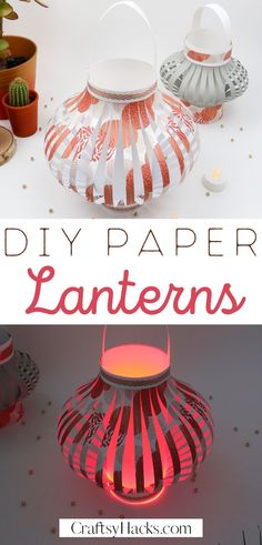 this diy paper lantern is so easy to make