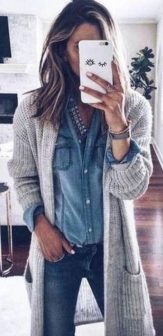 Comfy in Fascination Cardigan Looks Total Jeans, Winter Things, Boyfriend Jean, Gorgeous Clothes, Fall Favorites, Inspired Outfits, 가을 패션, Jean Grey