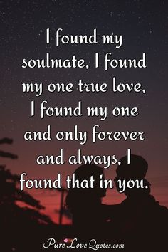 two people standing next to each other with the words i found my soulmate, i found