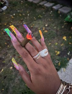 Long Acrylic Nails Coffin