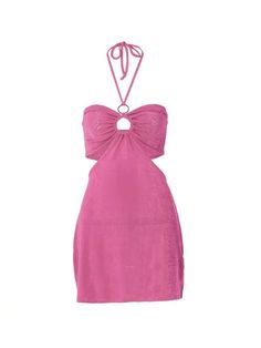 ⚡Buy 2023 O Ring Cutout Halter Mini Dress Pink M under $23.00 in Dresses at AnotherChill.com Online. Style: Street/Y2K/Sweet/Sexy/Vacation. Fabric Content: Polyester, Spandex. Fit Type: Regular fit. Sleeve Length: Sleeveless. Neckline: Halter Neck. Length: Mini Dress. : Make heads turn in this sexy halter mini dress featuring a bold cutout design. Perfect for a night out or a stylish vacation. The o-ring accent and ruched chest detailing make a bold statement.. Occasion: Holiday/Going Out/Dating Ring Halter, Street Y2k, Jeans Outfit Summer, Crop Top Dress, Club Night, Bodycon Floral Dress, Mini Dresses Online, Ring Der O, Dress Stores Online