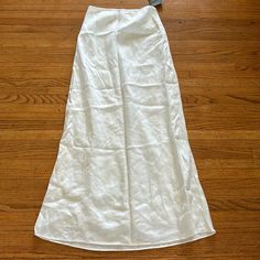 Posse White Maxi Skirt White Silk Full Skirt, White Silk Maxi Skirt, White Relaxed Silk Skirt, White Silk Skirt With Relaxed Fit, Chic White Silk Maxi Skirt, White Relaxed Fit Silk Skirt, White Relaxed-fit Silk Skirt, White Maxi Skirts, High Waisted Maxi Skirt