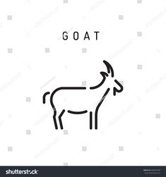 goat icon on white background from animals collection