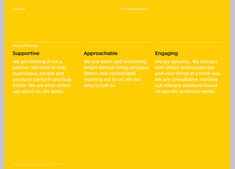 a yellow website page with the words apprenciable and engaging