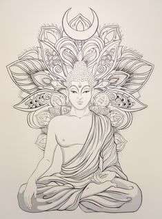 a buddha drawing with the words or simply the buddha