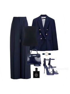 Blue Business Outfit, Business Women Outfit, Suit Ideas, Preformance Outfits, Moroccan Fashion, Business Outfits Women, Smart Outfit, Woman Suit Fashion