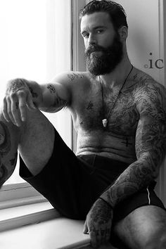 Heavy beards, tattoos, tattoo sleeve, muscle, Hot, sexy, men, muscle, bears, bearded Body Man, Beard Muscle, Bearded Man