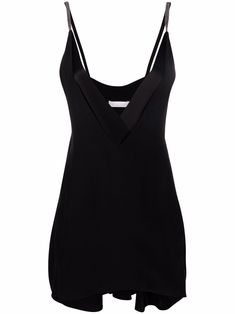 Luxury Chic V-neck Tank Top, Luxury V-neck Tank Top For Evening, Luxury V-neck Formal Tank Top, Luxury Viscose V-neck Top, Luxury V-neck Viscose Top, Luxury Sleek V-neck Top, Luxury Sleek Spaghetti Strap Tops, Luxury Stretch Spaghetti Strap Tops, High Neck Tank