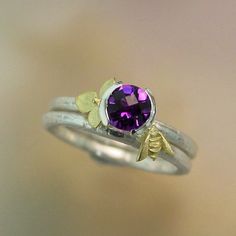 I'm buying myself an early bday present!!Rose Cut Amethyst Stacking Ring Purple by PatrickIrlaJewelry Faceted Amethyst Ring Gift, Faceted Amethyst Ring For Anniversary, Gold Hydrangea, Silver Flower Ring, Bee Ring, Ring Purple, Flower Engagement Ring, Bezel Ring, Future Ideas