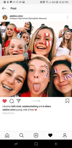 Usa Theme Outfit Football Games Face Paint, Usa Day Spirit Week Outfit Face Paint, Usa Football Theme Face Paint, Face Paint For Fnl, Football Makeup Highschool, Homecoming Face Paint Ideas Football, Football Face Paint High School, Usa Face Paint Football, Facepaint Football