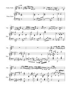 sheet music for piano with notes and notations, including the words in black ink