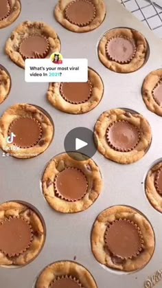 chocolate filled cookies sitting on top of a pan with the words what's your most rival video in sight?