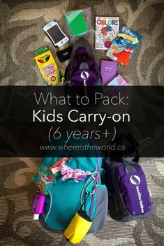 What to pack in a kids carry-on to distract them on the plane Kids Travel Bags, Disney Worlds, Kids Travel Activities, Airplane Activities, Plane Travel, On The Plane