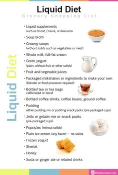 Liquid Diet Recipes, Clear Liquid Diet, Loose Weight In A Week, Pureed Food, Soft Foods Diet