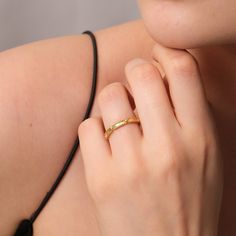 Dainty Unique Minimal Gold Ring with Stylish Gold Beads ➤ Ring Details * 14k / 18k Yellow Gold or Yellow Sterling Silver * Gold Color Options; 14K / 18k White, Yellow, Rose Gold * Sterling Silver Color Options; Yellow, Rose, White * Band Width: 2.00 mm * Thickness: 1.40 mm * Ready to Ship 3-5 Business Days 💍 ISEA Jewels' pieces are handcrafted by 10-15 years of experienced craftsmen and made to order in a very short time. 🎁 All pieces come in a quality and hygienic suede gift box enclosed in a pouch. 🌎 Our products arrive worldwide within 6 working days. ❓ Questions, comments, or just want to say hi? We are glad to hear from our customers and are always quick to respond. Reviews are always appreciated ✨ 💫 Find out more about my shop at: https://www.etsy.com/shop/IseaFineJewelry Thank y Yellow Gold Stackable Rings Stamped 14k, Elegant 14k Stamped Midi Rings For Anniversary, Fine Jewelry Stackable Gold Heart Ring, Gold Stackable Heart Ring In Fine Jewelry Style, Gold 14k Promise Midi Rings, Yellow Gold Open Stackable Promise Rings, Gold Stackable Birthstone Ring With Round Band, Elegant Engraved Midi Rings For Wedding, Elegant Engraved Wedding Midi Rings