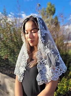 Great shopping ideas for Ivory Mantilla Bridal Veils Lace Catholic Head covering For Church Chapel Women, Women's Winter Accessories Catholic Veil, Lace Mantilla, Floral Veil, Mantilla Veil, Latin Mass, Beautiful Veil, Bride Veil, Chapel Veil, Lace Veils