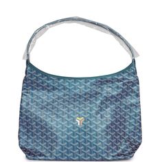 This 2024 Limited Edition Boheme hobo bag is in iridescent pearly blue Goyardine coated canvas with palladium hardware, white contrast stitching, iridescent pearly blue chevroches calfskin trim, a zip closure, a matching detachable pouch, and a shoulder strap.The interior is lined in white linen.Origin: FranceCondition: New and never worn (plastic on handle)Accompanied by: Goyard dustbag, felt, carebook, detachable pouch, retail tagMeasurements: 15" x 12" x 4.5"; 9" shoulder strap Luxury Blue Top Handle Hobo Bag, Luxury Blue Hobo Bag With Top Handle, Luxury Blue Hobo Bag For Everyday Use, Luxury Blue Hobo Bag For Travel, Hermes Birkin 25, Birkin 25, Madison Avenue, Hermes Birkin, White Linen