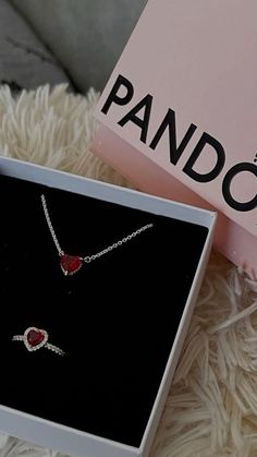 Pandora Red, Red Heart Necklace, Heart Red