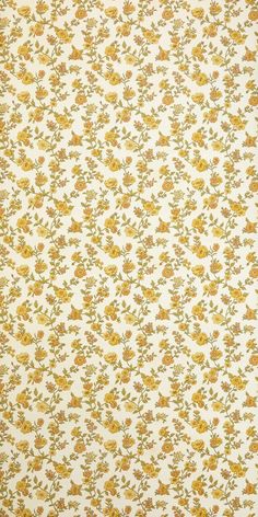 a yellow and white floral print fabric