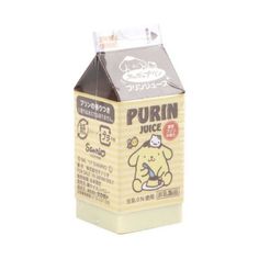 a carton of juice with a brown bear on the front and white lettering that says purin