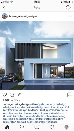 an image of a modern house on instagram